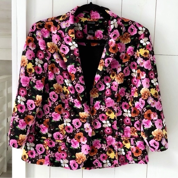 Alison Sheri The Garden Cotton Blazer Size Small Garden Girl - Picture 10 of 12
